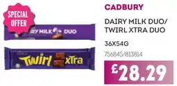 Bestway Cadbury dairy milk duo/ twirl xtra duo offer