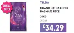 Bestway Tilda grand extra long basmati rice offer