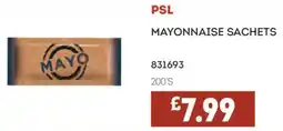 Bestway Psl mayonnaise sachets offer
