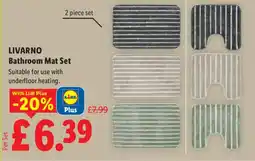 Lidl Livarno Bathroom Mat Set offer