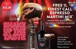 Bestway Tia Maria Coffee Liqueur offer