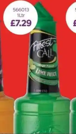 Bestway Finest Call Single Pressed Lime Juice offer