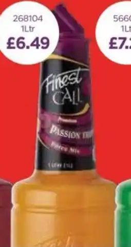 Bestway Finest Call Passion Fruit Puree Mix offer