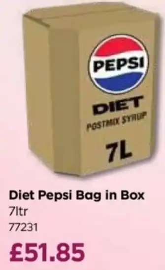 Bestway Diet Pepsi Bag in Box offer