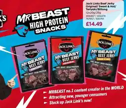 Bestway Jack Links Beef Jerky Original/Sweet & Hot/ Teriyaki/Biltong offer
