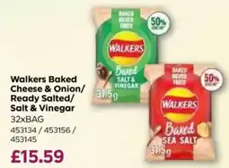 Bestway Walkers Baked Cheese & Onion/ Ready Salted/ Salt & Vinegar offer