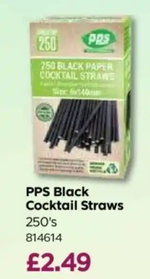 Bestway PPS Black Cocktail Straws offer