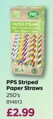 Bestway PPS Striped Paper Straws offer