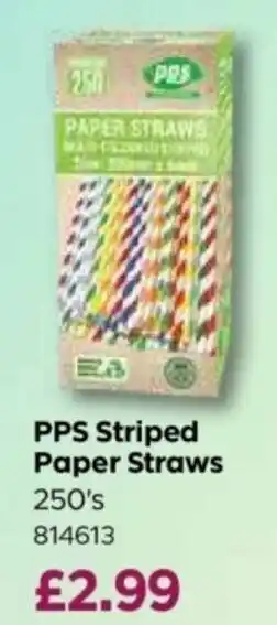 Bestway PPS Striped Paper Straws offer