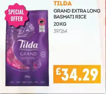 Bestway Tilda grand extra long basmati rice offer