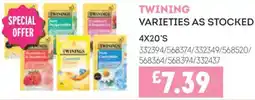 Bestway Twining varieties as stocked offer