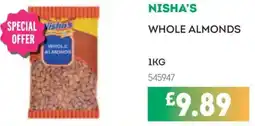 Bestway Nisha's whole almonds offer