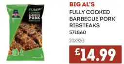 Bestway Big al's fully cooked barbecue pork ribsteaks offer