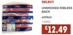 Bestway Select unsmoked ribless back offer