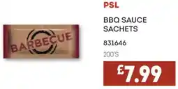 Bestway Psl bbq sauce sachets offer