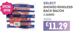 Bestway Select smoked rindless back bacon offer