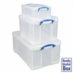 Costco Really Useful Nest of 3 Boxes in 64L, 35L & 9L offer