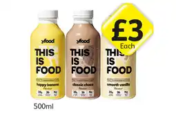Londis Yfood This Is Food Happy Banana, Classic Choco, Smooth Vanilla offer