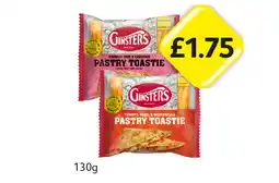 Londis Ginsters Pasty Toastie Ham & Cheddar, Tomato Basil & Mozzarella offer