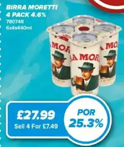 Bestway Birra Moretti offer