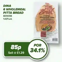 Bestway Dina wholemeal pitta bread offer
