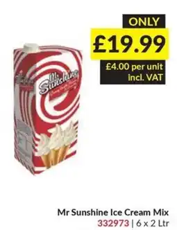Musgrave MarketPlace Mr Sunshine Ice Cream Mix offer