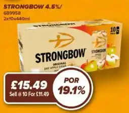 Bestway Strongbow dry apple cider offer