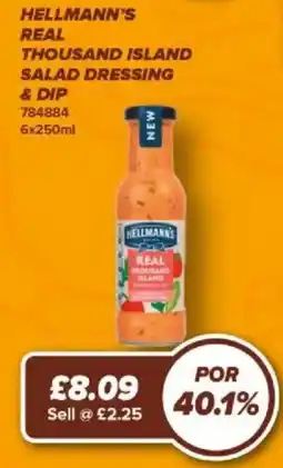 Bestway Hellmann's real thousand island salad dressing & dip offer