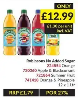 Musgrave MarketPlace Robinsons no added sugar offer