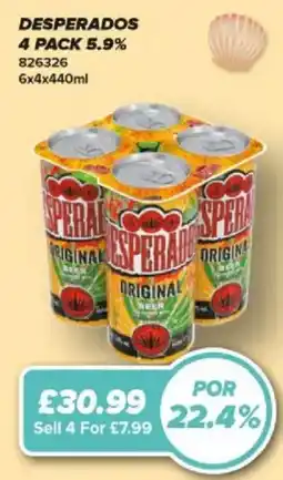 Bestway Desperados original beer offer