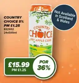 Bestway Country Choice dry apple cider offer
