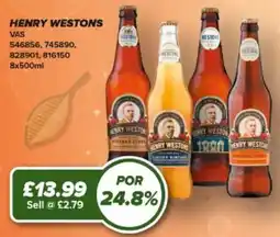 Bestway Henry Westons vintage cider offer