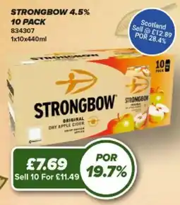 Bestway Strongbow dry apple cider offer