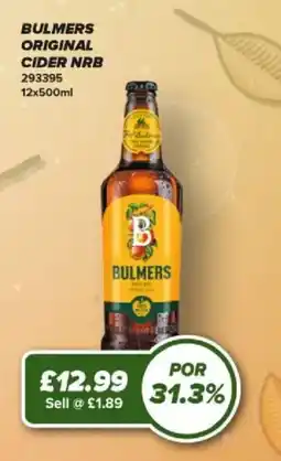 Bestway Bulmers original cider nrb offer