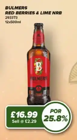Bestway Bulmers red berries & lime nrb offer