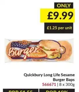 Musgrave MarketPlace Quickbury long life sesame burger baps offer