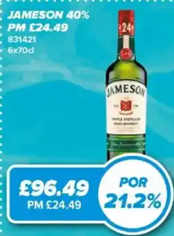 Bestway Jameson Irish Whiskey offer