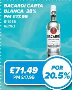 Bestway Bacardi carta blanca offer