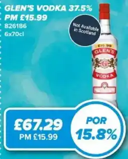 Bestway Glen's vodka offer