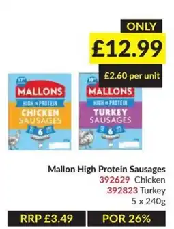 Musgrave MarketPlace Mallons high protein sausages offer