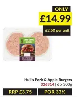Musgrave MarketPlace Hull's Pork & Apple Burgers offer