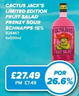 Bestway Cactus Jack's fruit salad schnapps offer