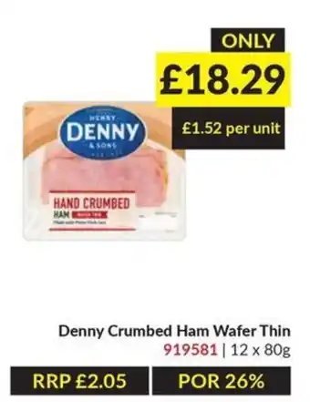 Musgrave MarketPlace Denny crumbed ham wafer thin offer