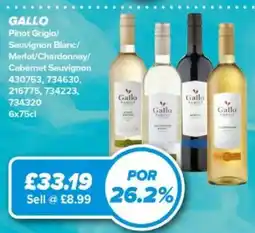 Bestway Gallo white wine offer