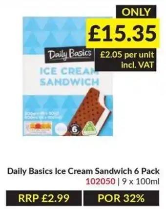 Musgrave MarketPlace Daily Basics ice cream sandwich offer