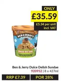 Musgrave MarketPlace Ben & Jerry Dulce Delish Sundae offer