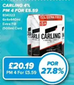 Bestway Carling original lager offer