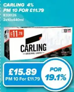 Bestway Carling original lager offer
