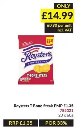 Musgrave MarketPlace Roysters t bone steak bubbled chips offer