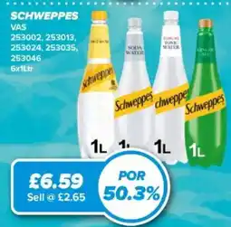 Bestway Schweppes soft drinks offer